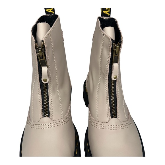 Dr. Martens Jetta Zipped Sendal Leather Platform Boots in Vintage Taupe. Sz: 8 - Picture 8 of 12